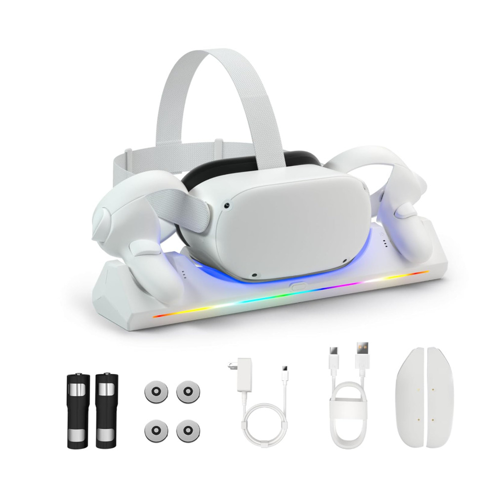 Bioherm Magnetic Dock Oculus Quest 2 VR Headset and Controller Charging Station - Picture 4 of 6